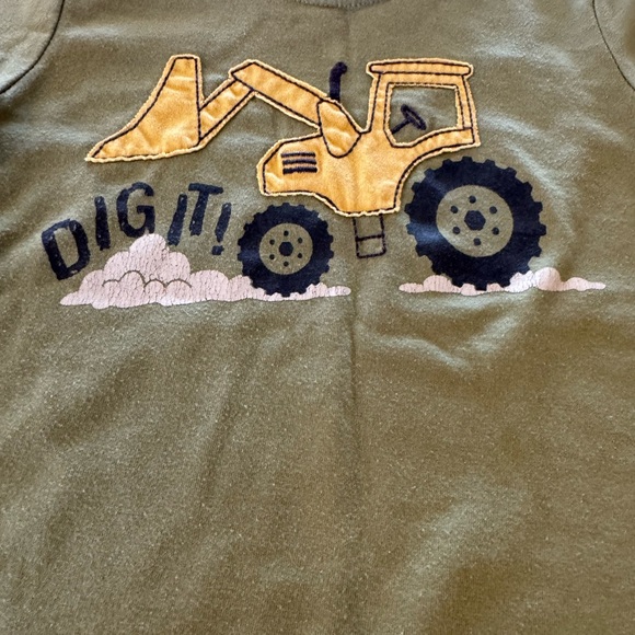 Toddler Tractor Green T-Shirt and Tan Shorts Set, Size 3T - Picture 3 of 7